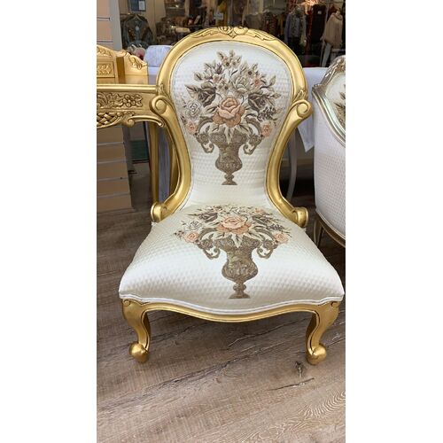 French Grandmother Chair , Gold Gilded